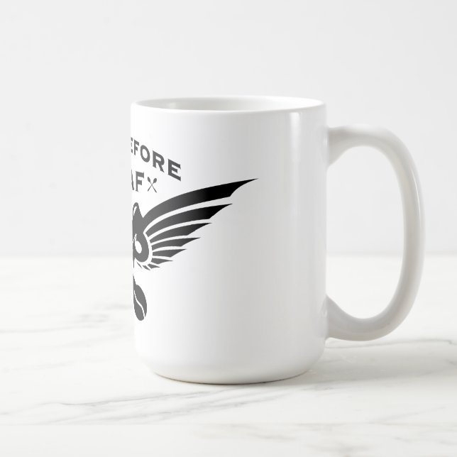 death before decaf coffee mug (Right)