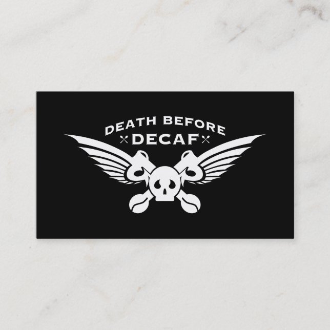 death before decaf loyalty card (Front)
