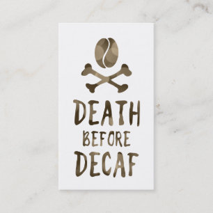 death before decaf loyalty card