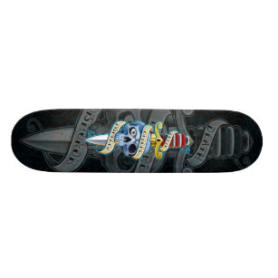 Death Before Dishonour Knife Design Skateboard
