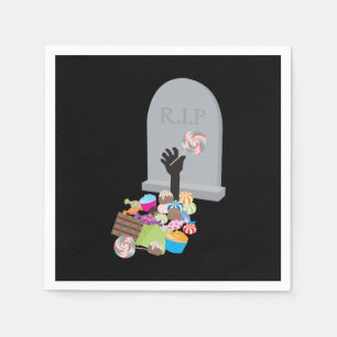 Death by Candy Halloween Design Napkin