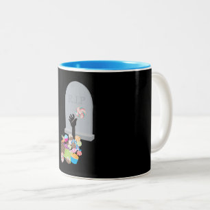 Death by Candy Halloween Design Two-Tone Coffee Mug