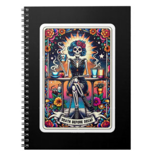 Death by Decaf Tarot Card Notebook Collection