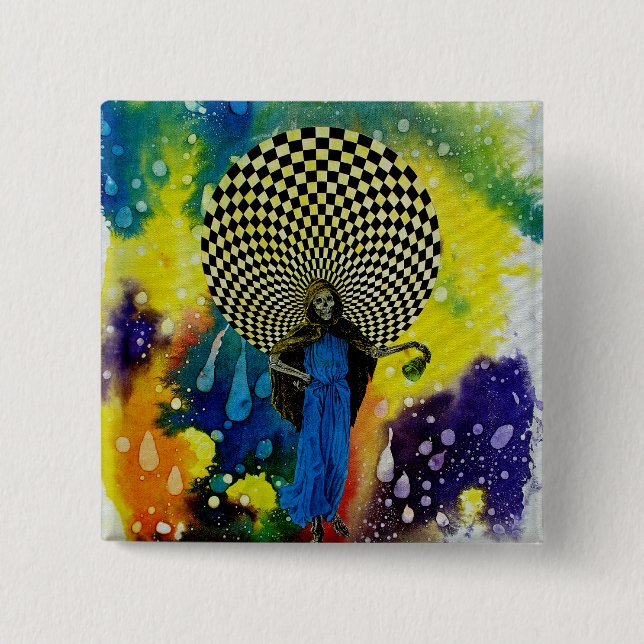 Death by Michael Moffa 15 Cm Square Badge (Front)