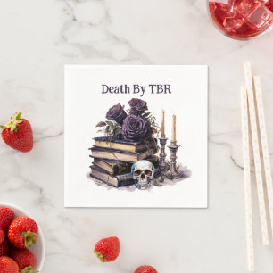 Death By TBR, Book Lover, Book Club Napkin