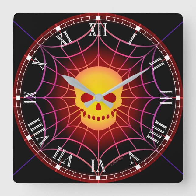 Death Catcher Square Wall Clock (Front)