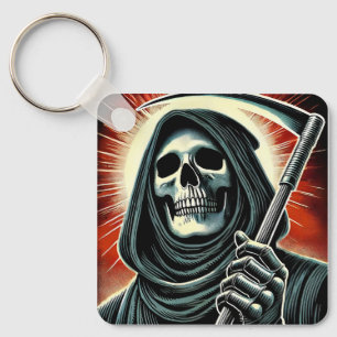 death character illustration key ring