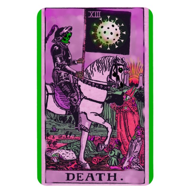 Death Coronavirus Tarot Card Magnet (Vertical)