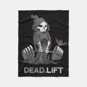 Death Deadlift Shirt Bodybuilder Powerlifting Funn Fleece Blanket