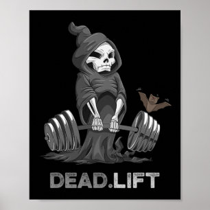 Death Deadlift Shirt Bodybuilder Powerlifting Funn Poster