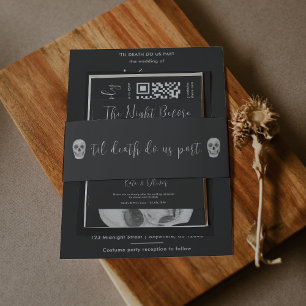 Death Do Us Part Invitation Belly Band