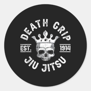 Death Grip BJJ Jiu Jitsu Brazilian Jujitsu Men Classic Round Sticker
