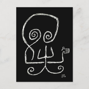 "Death Hates Goodbyes" (Black) - Postcard