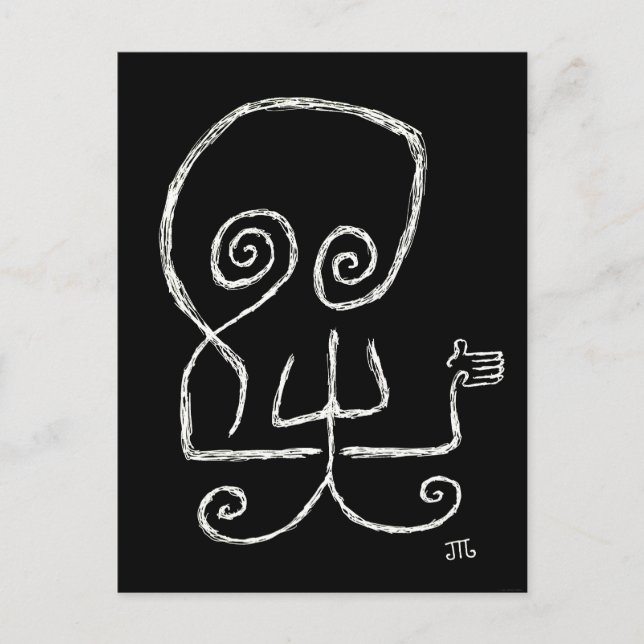 "Death Hates Goodbyes" (Black) - Postcard (Front)