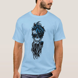 death head bearded hipster blowjob blowjob telesco T-Shirt