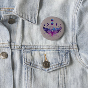 Death Head Moth Occult 6 Cm Round Badge