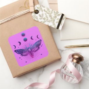 Death Head Moth Occult Square Sticker