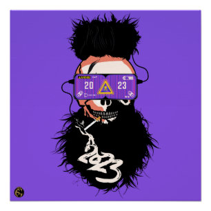 Death head punk hipster G-skulls skull metaverse Poster