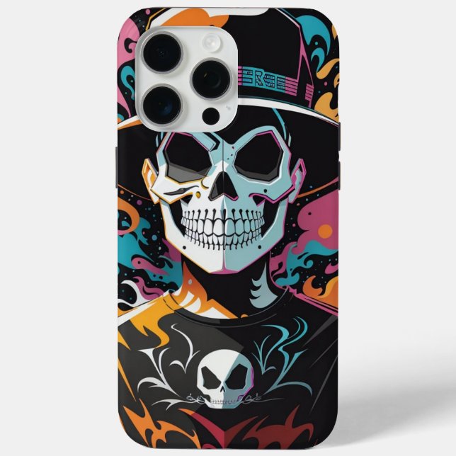 💀 Death Head with Colorful Hat💀 Case-Mate iPhone Case (Back)