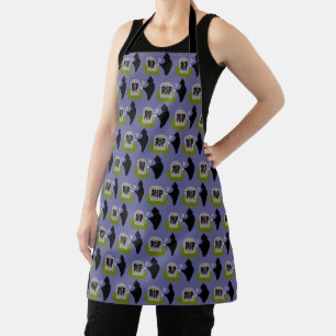 Death in the Cemetery Halloween Apron