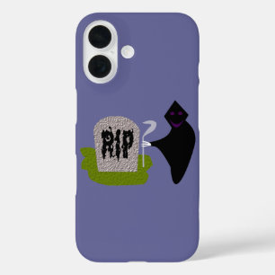 Death in the Cemetery Halloween iPhone 16 Case