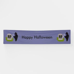 Death in the Cemetery Halloween Custom Banner
