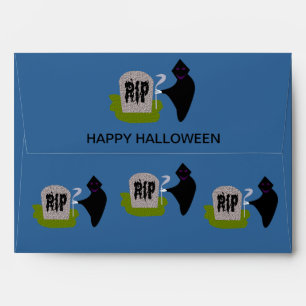 Death in the Cemetery Halloween Custom Envelope