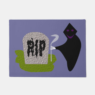 Death in the Cemetery Halloween Doormat