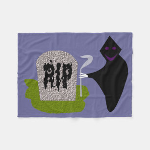 Death in the Cemetery Halloween Fleece Blanket