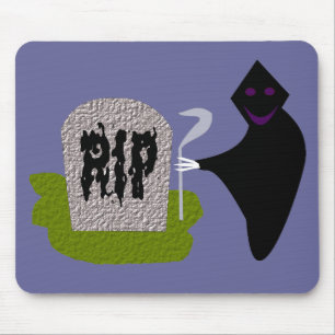 Death in the Cemetery Halloween Mousepad