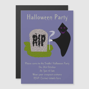 Death in the Cemetery Halloween Party Invites