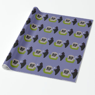 Death in the Cemetery Halloween Wrapping Paper