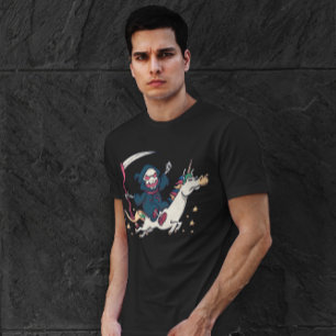Death In Unicorn Cartoon T-Shirt