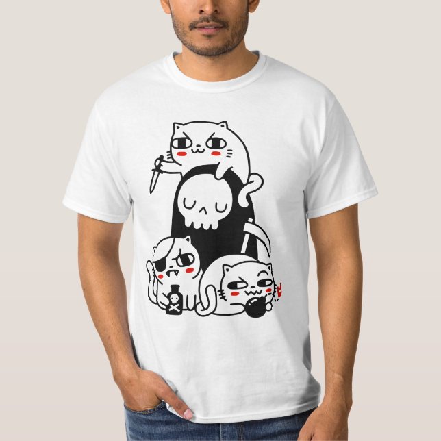 Death Is A Cat Person by obinsun T-Shirt (Front)