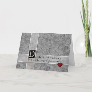 Death is not absence card