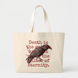 Death Is The Golden Key - Death Quote Large Tote Bag