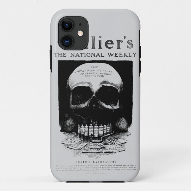 Death Lab Skull Vintage Ad iPhone Case (Back)
