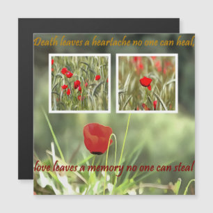 Death Leaves A Heartache Poppy Sympathy Card