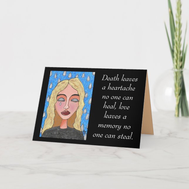 Death leaves a heartache... - sympathy card (Front)