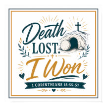 Death Lost I Won Christian Motivational Quote