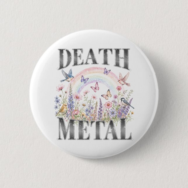 Death Metal 6 Cm Round Badge (Front)