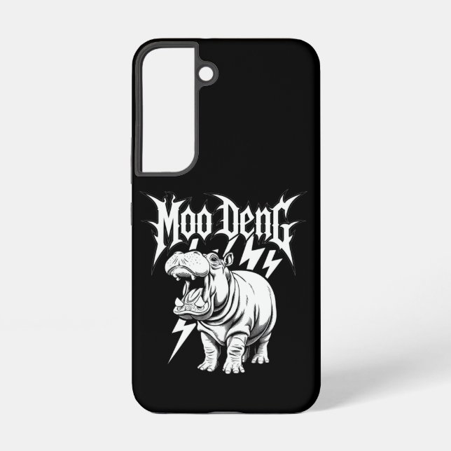 Death Metal Cute Baby Hippo Moo Deng Hippopotamus Samsung Galaxy S22 Case (Back)