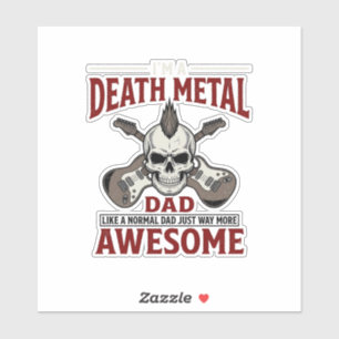 Death Metal Dad Skull Guitar Vintage Shirt Design_