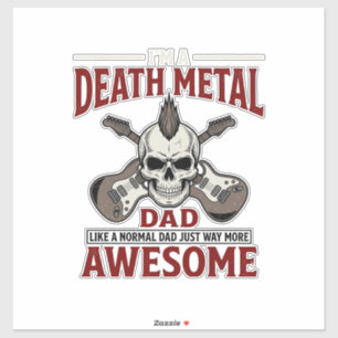 Death Metal Dad Skull Guitar Vintage Shirt Design_
