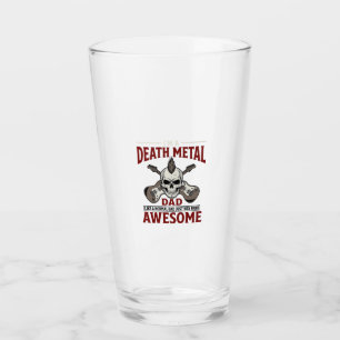 Death Metal Dad Skull Guitar Vintage Shirt Design_ Glass