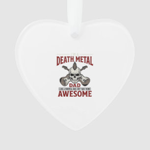 Death Metal Dad Skull Guitar Vintage Shirt Design_ Ornament