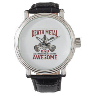 Death Metal Dad Skull Guitar Vintage Shirt Design_ Watch
