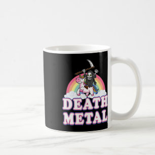 Death Metal Funny Rainbow Grim Reaper Unicorn Shir Coffee Mug