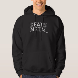 Death Metal Gothic Typography Hoodie