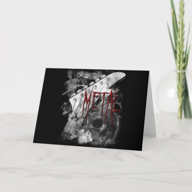 Death Metal Guitar Card (Front)